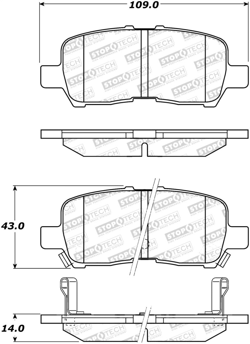 Stoptech 308.0999 Street Brake Pads