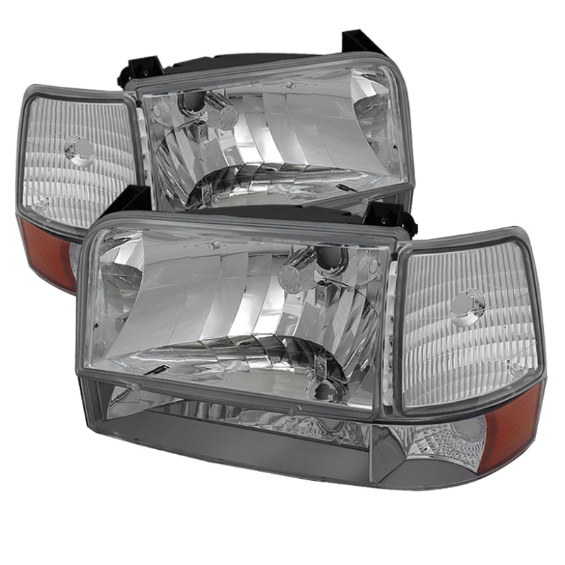 5073150 Xtune fits Ford 92-96 F150/fits Bronco Headlights w/Corner Bumper 6pcs