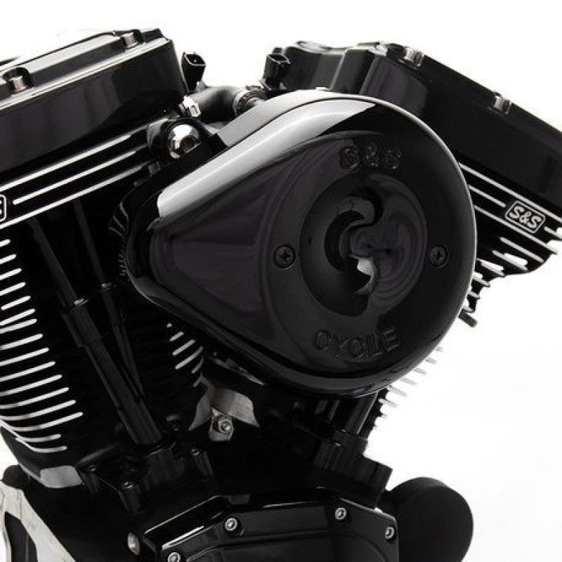S&S 170-0525B Cycle 2017+ M8 Models Stealth Air Cleaner Kit w/ Black Teardrop Co