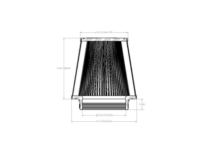 aFe Magnum FORCE Intake Replacement Air Filter w/ D2 Dry Media 5in x(9x7.5)in x(6-3/4x5.5)in x7in