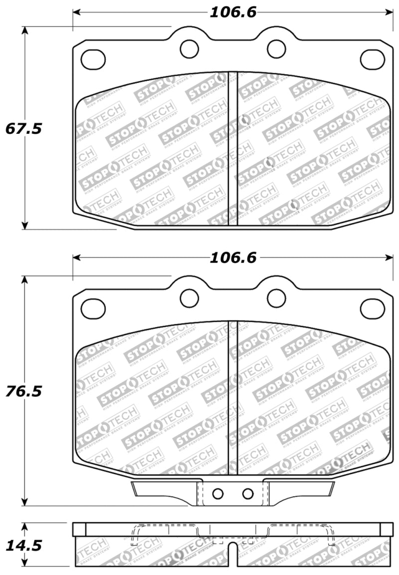Stoptech 309.0331 Performance 89-95 fits Mazda RX7 Front Brake Pads