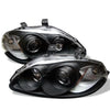 Spyder 5010902 fits Honda 96-98 Civic Projector Headlights LED Halo Amber Reflc