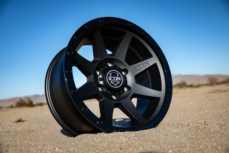 ICON 1817858347DB Rebound 17x8.5 6x5.5 0mm Offset 4.75in BS 106.1mm Bore Double Black Wheel