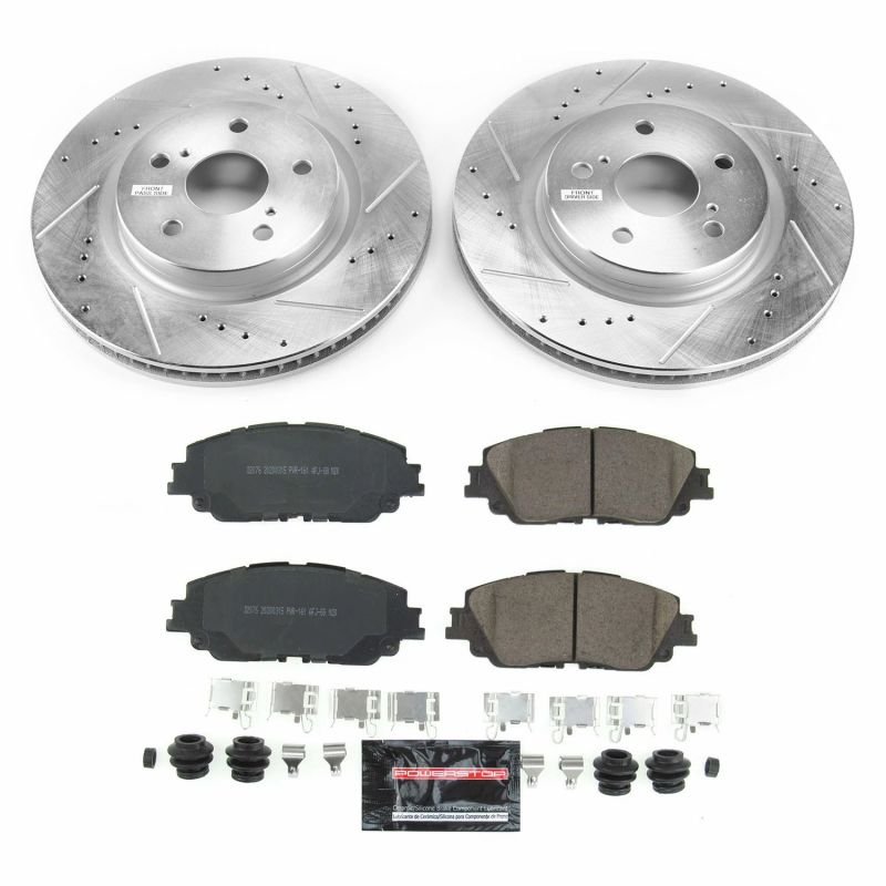 PowerStop K7895 2019 fits Toyota Avalon Front Z23 Evolution Sport Brake Kit