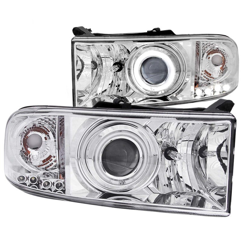 ANZO 111056 1901 fits Dodge 94-20 Ram Projector Headlights w/ Halo Chrome