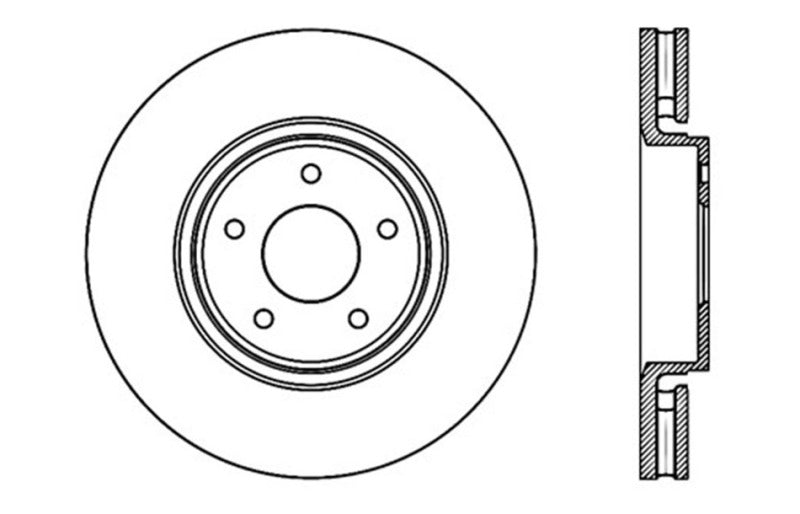 Stoptech 128.42092R 11/05+ Infinity FX 35/45 SportStop Drilled Front Right Rotor