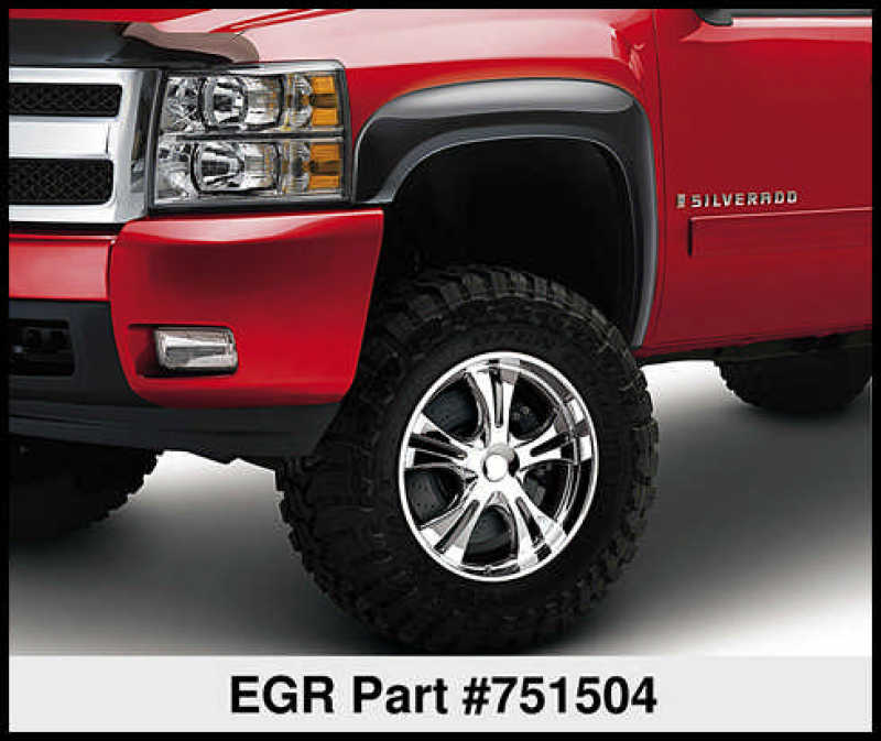 EGR 751504 07-13 Chev fits Silverado 6-8ft Bed Rugged Look Fender Flares - Set (751504)