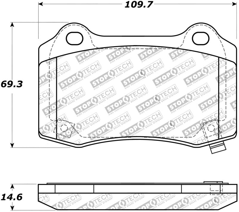 StopTech 308.1053 Street Touring 10+ Camaro Rear Brake Pads