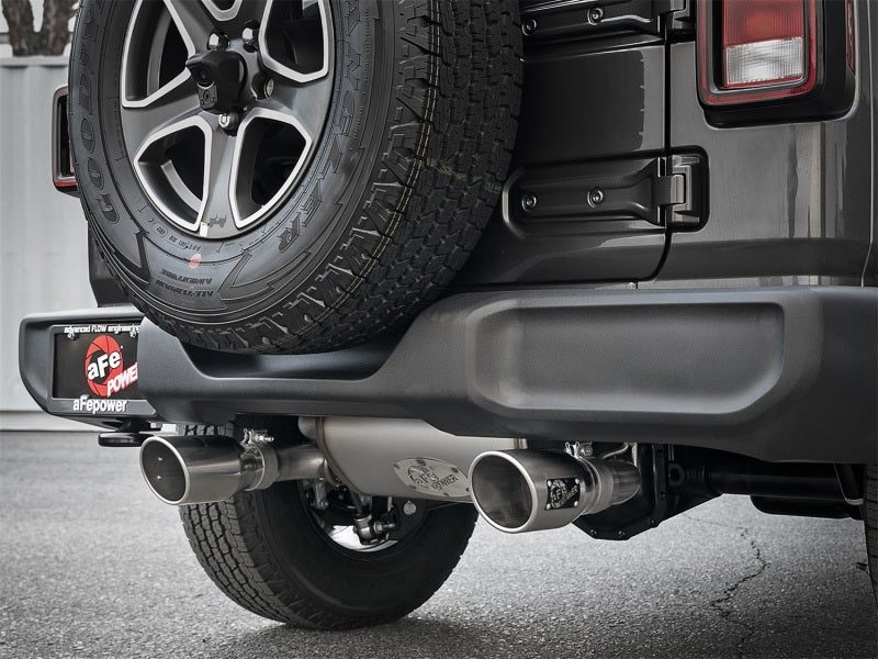AFE 49-48066-P Series 2.5in 409 SS Cat-Back Exhaust w/ Polished Tips 2018+ fits