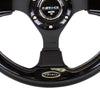 NRG RST-001BK Reinforced Steering Wheel (320mm) Blk w/Gloss Black Trim