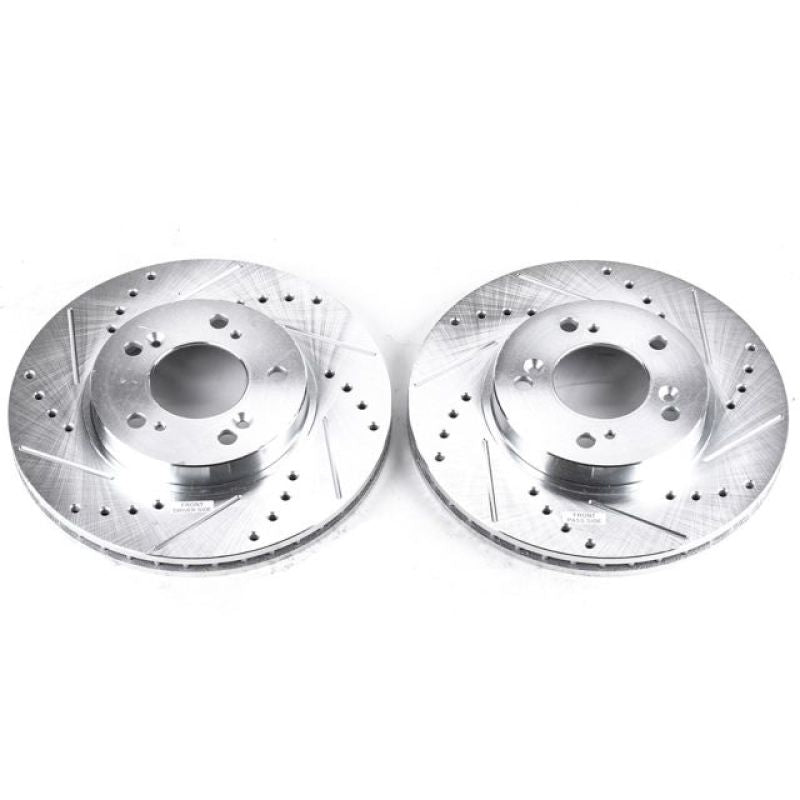 PowerStop fits Acura 97-98 Integra Front Evolution Drilled & Slotted Rotors -