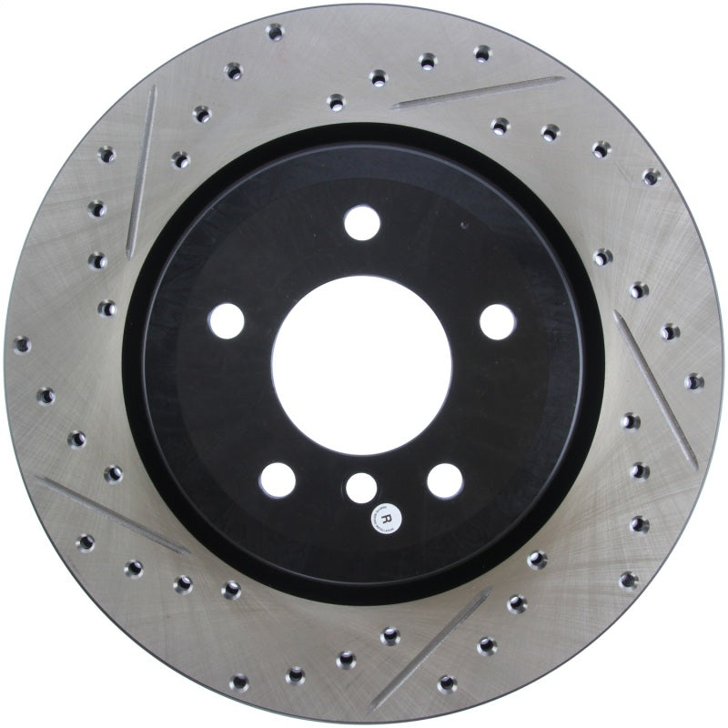 Stoptech 127.34080R 06 fits BMW 330 / 07-09 BMW 335 Slotted & Drilled Right Rear Rotor