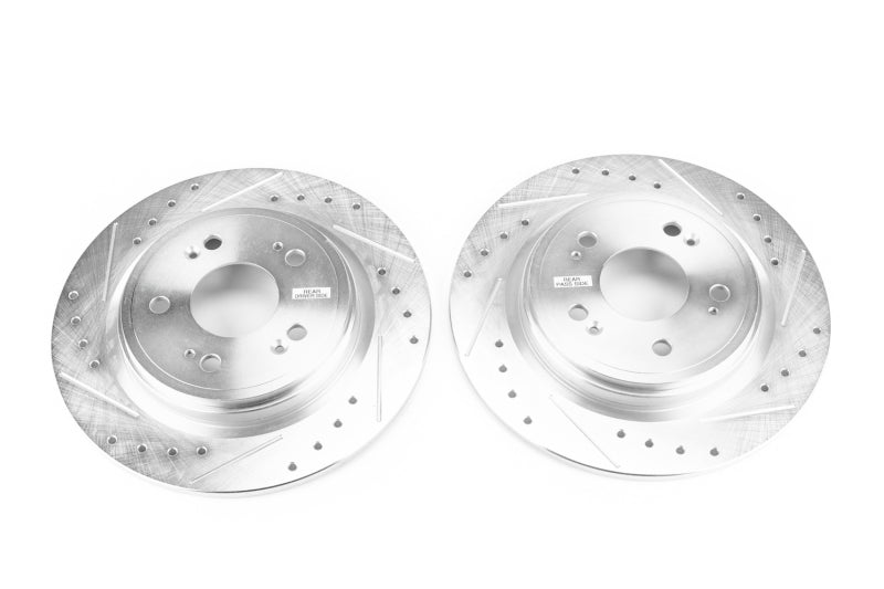 PowerStop fits Acura 14-19 RLX Rear Evolution Drilled & Slotted Rotors - Pair