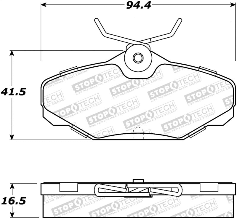 Stoptech 308.061 Street Brake Pads - Rear