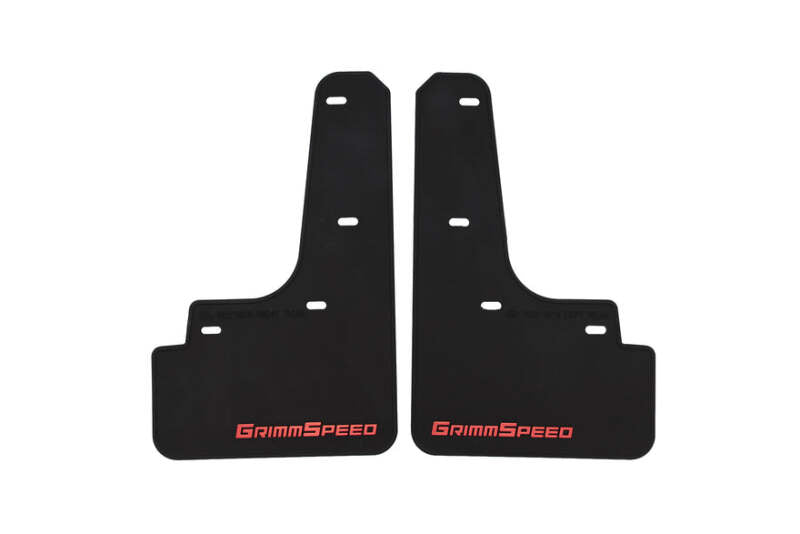 GrimmSpeed GRM.1022.1.RED 22-25 fits Subaru WRX Mudflaps - Blk w/ Red Lettering