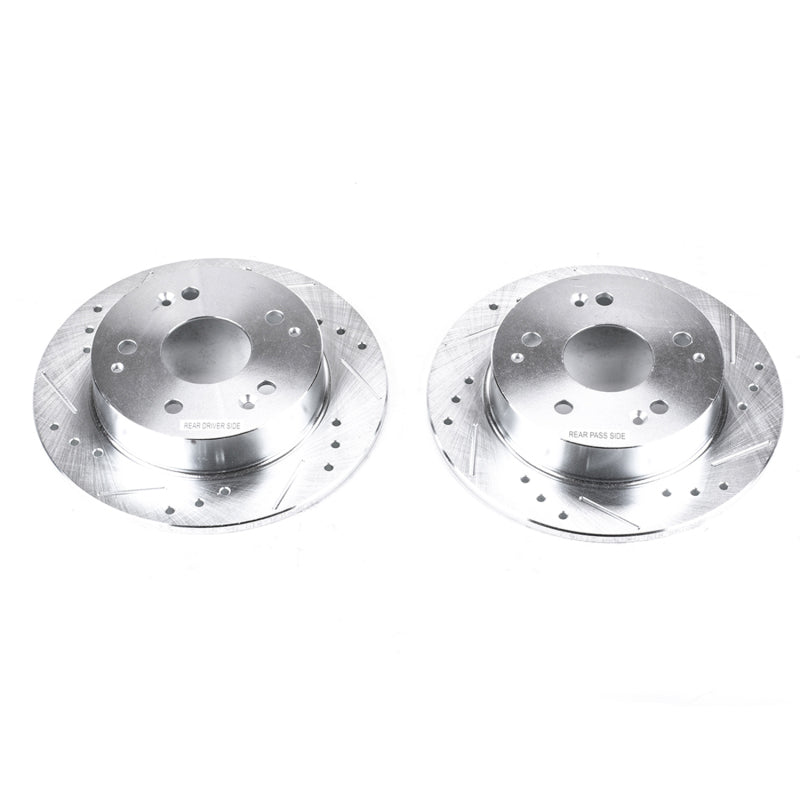 PowerStop fits Acura 97-98 Integra Rear Evolution Drilled & Slotted Rotors -