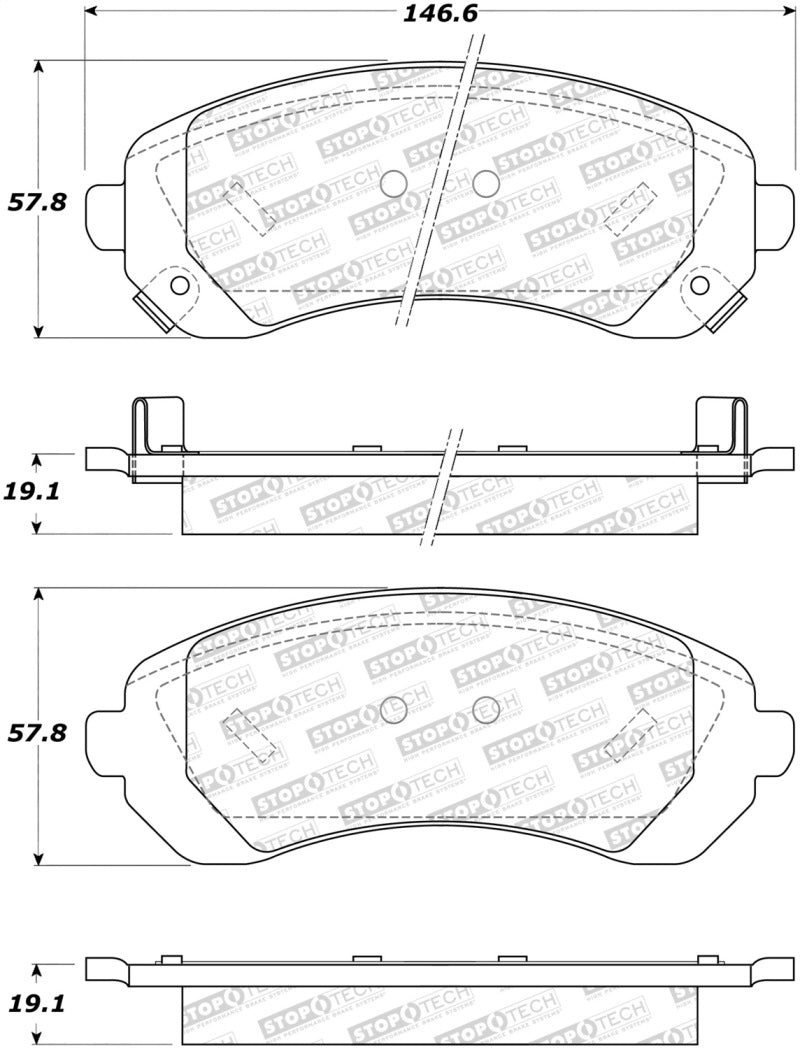 Stoptech 308.0844 Street Brake Pads