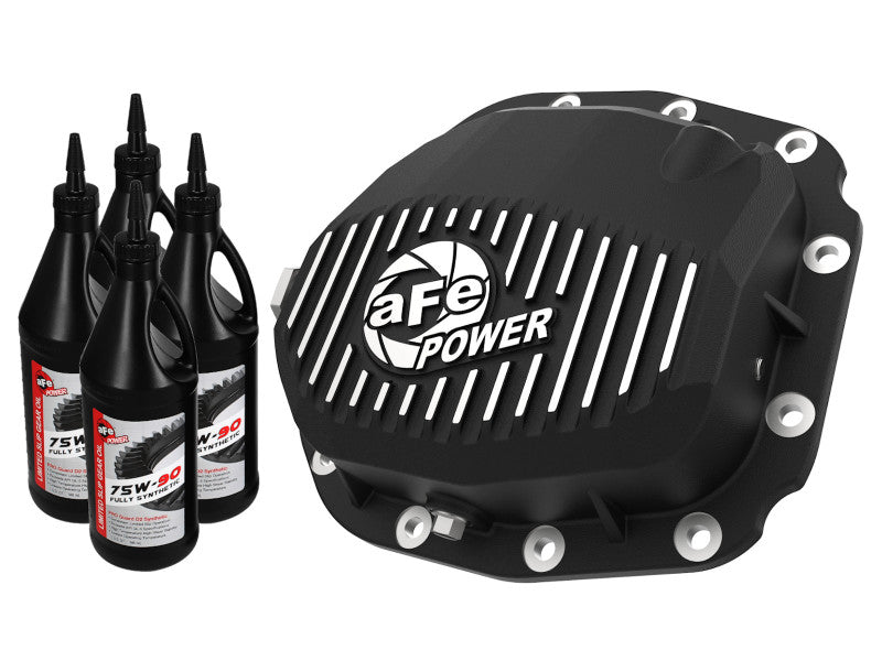 AFE 46-71181B ifferential Cover (Black Machined; Pro Series); 15-19 fits Ford F