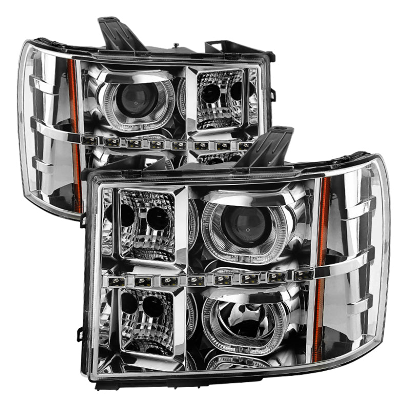 9032288 Xtune fits GMC 07-13 Sierra 1500/2500/3500 Projector Headlights LED Ha