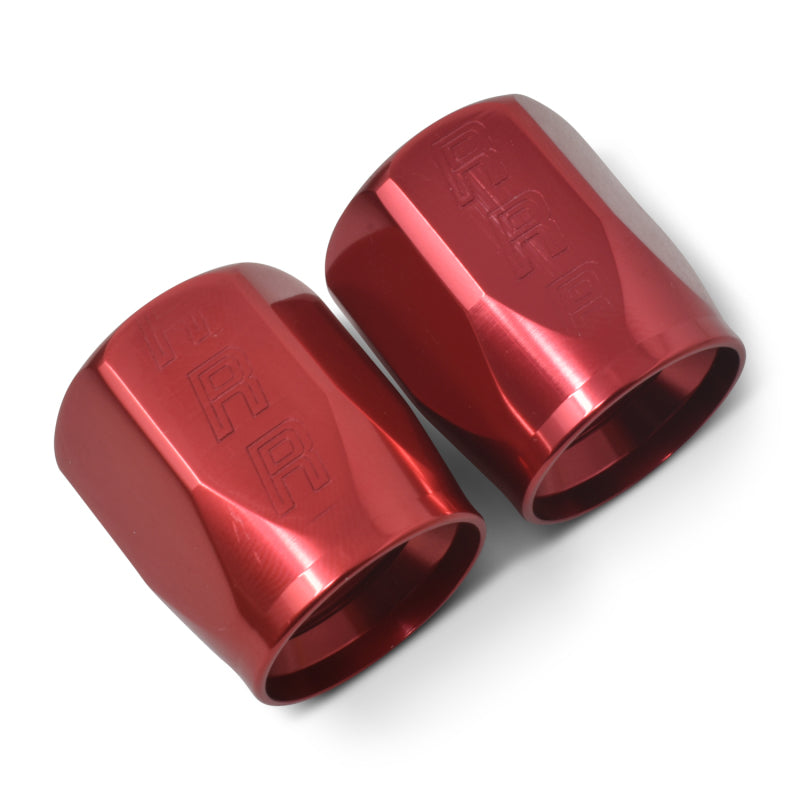 Russell 615540 Performance 2-Piece -10 AN Full Flow Swivel Hose End Sockets (Qty 2) - Polished and Red