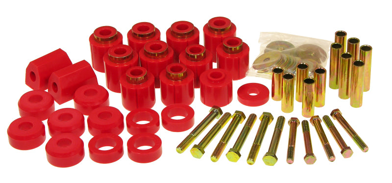 Prothane 1-113 fits Jeep 87-96 YJ 1in Lift Body Mount Kit - Red