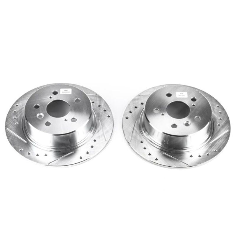 PowerStop fits Toyota 95-99 Avalon Rear Evolution Drilled & Slotted Rotors -