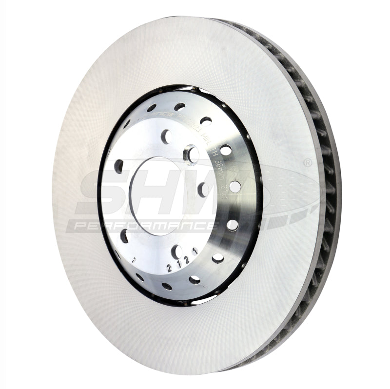 SHW Performance PFL47523 SHW 15-18 fits Porsche Cayenne GTS w/19in Wheel w/o Ceramics Left Frt Smooth LW Brake Rotor (95835140350)