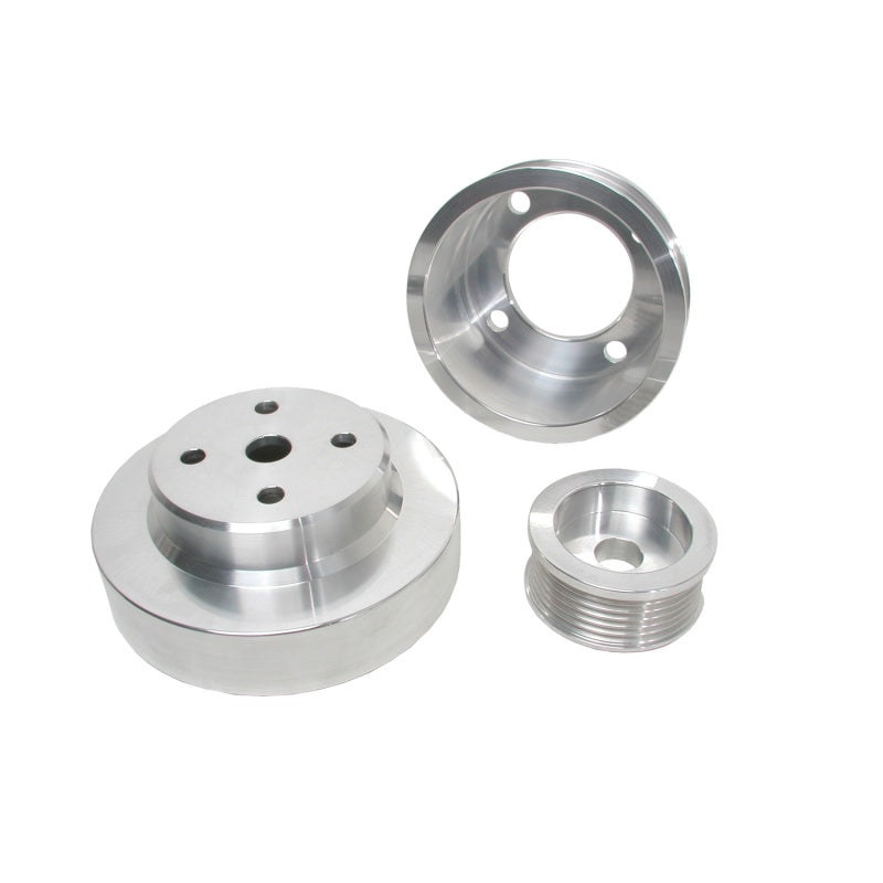 BBK 1553 Mustang 5.0 Underdrive Pulley Kit - Lightweight CNC Billet Aluminum (3