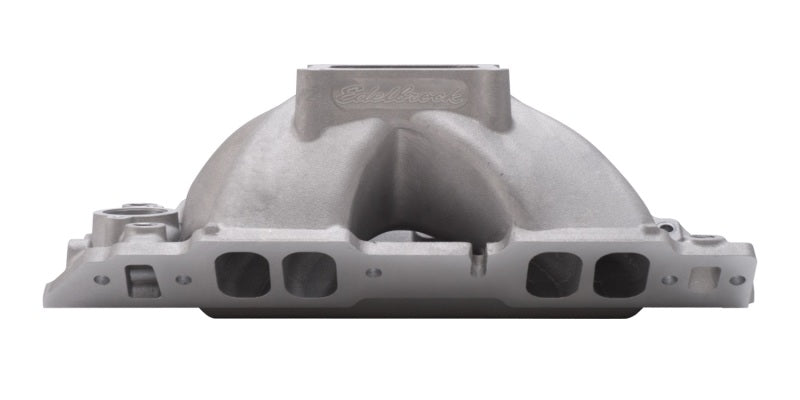 Edelbrock 2896 Manifold BBC Short Deck Super Victor 565 Conventional Rect Port Heads