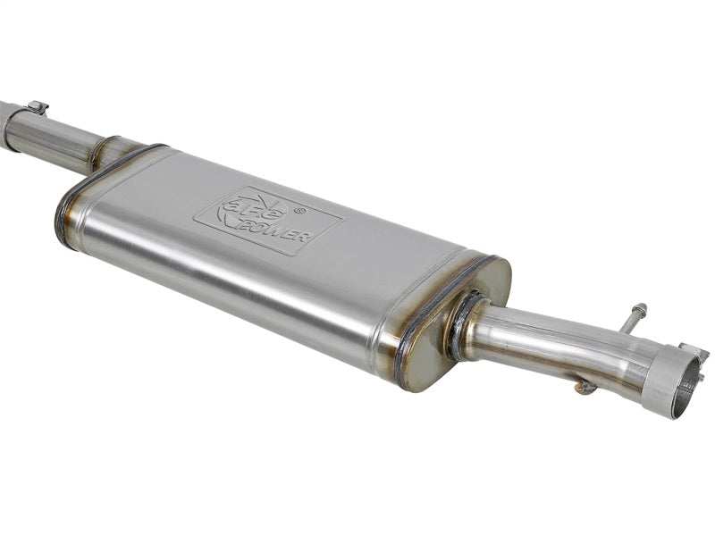 AFE 49-48054-B Series Cat-Back 2.5in Dual Center Exit SS Exhaust w/ Black Tips