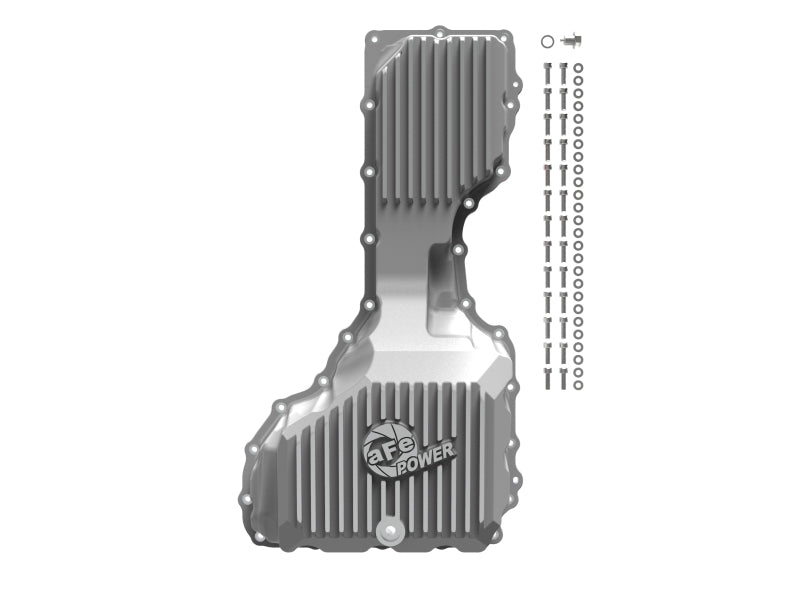 aFe GM Diesel Trucks 20-25 V8-6.6L L5P POWER Street Series Engine Oil Pan Raw w/ Machined Fins