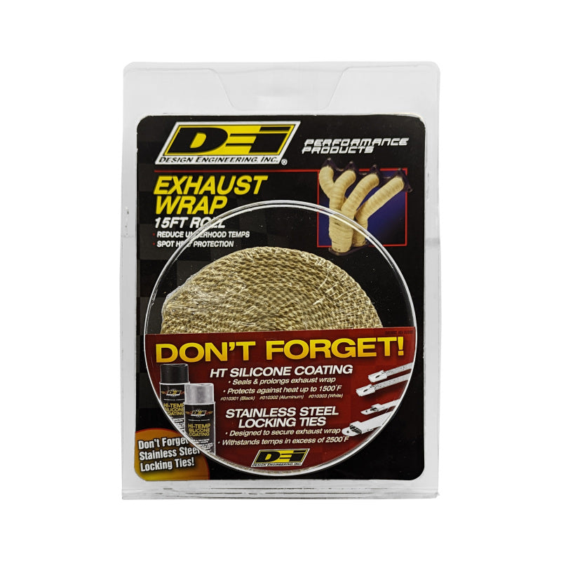 DEI 10106 Exhaust Wrap 2in x 15ft - Tan