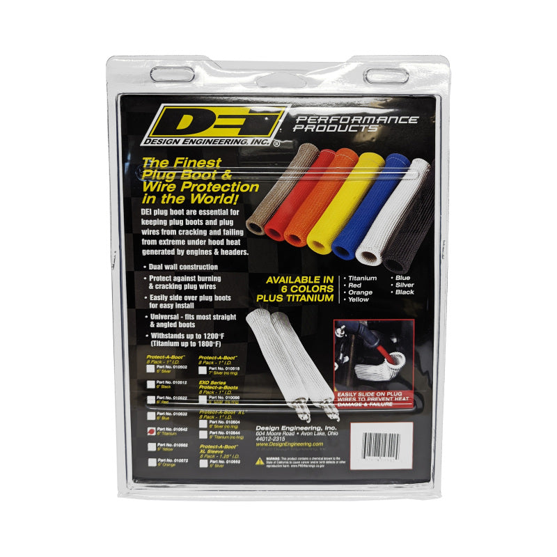 DEI 10542 Protect-A-Boot - 6in - 8-pack - Titanium