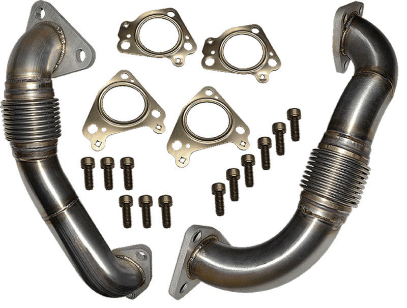 ATS Diesel 2041384248 2015 GM 6.6L Duramax Up Pipe Direct Replacement Kit (Driver & Pass Side Incl. HW)