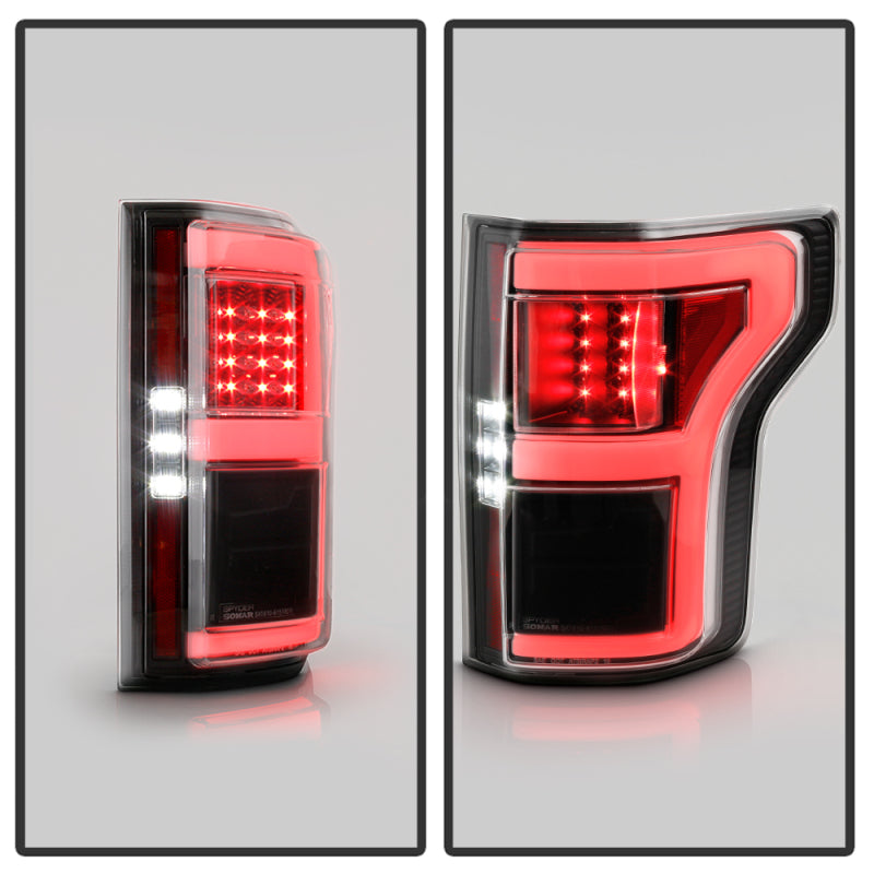 Spyder 5088550 18-20 fits Ford F150 w/ Rear Blind Spot LED Tail Lights - Black