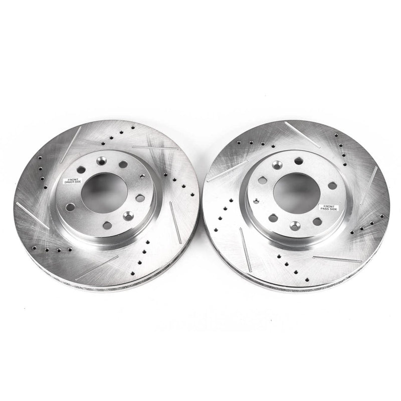PowerStop fits Mazda 07-12 CX-7 Front Evolution Drilled & Slotted Rotors - Pair
