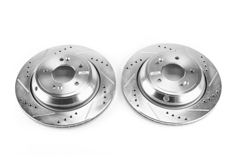 PowerStop fits Hyundai 11-16 Equus Rear Evolution Drilled & Slotted Rotors -
