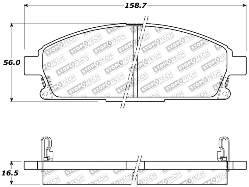 Stoptech 309.0691 Sport Brake Pads w/Shims and Hardware - Rear