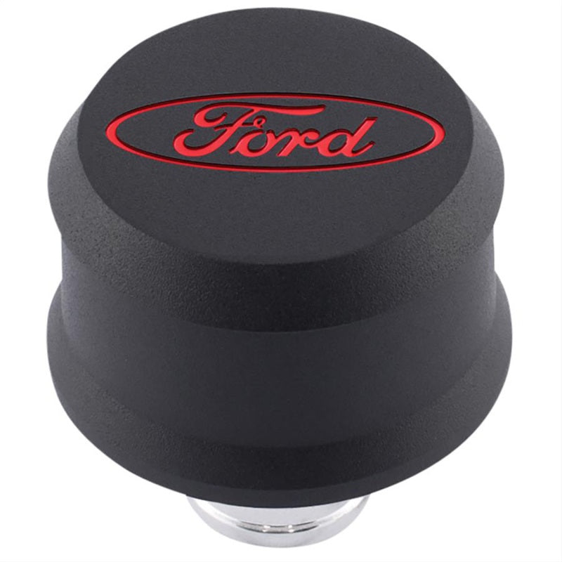 Ford Racing 302-440 Slant Edge Breather - Black/Red