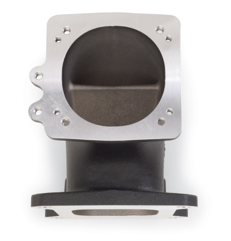 Edelbrock 38493 High Flow Intake Elbow 95mm Throttle Body to Square-Bore Flange Black Finish