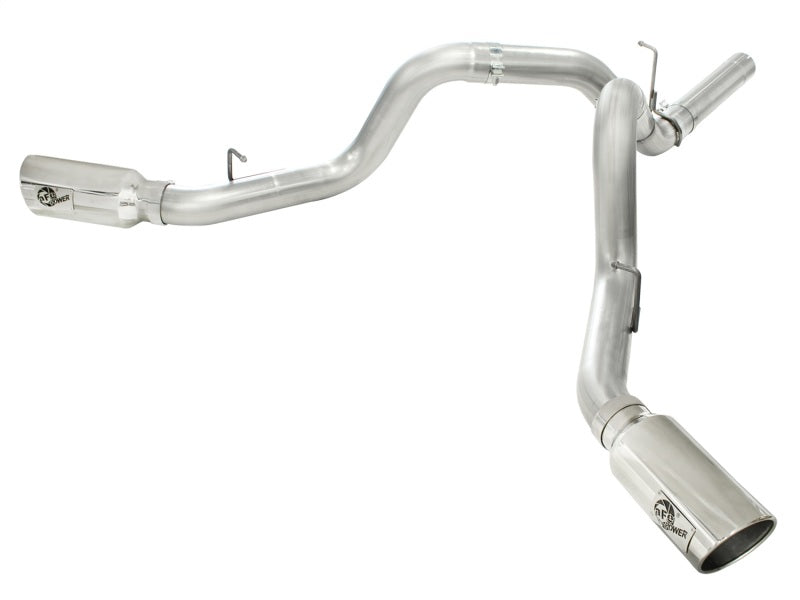 AFE 49-04043-P rce XP Exhaust Aluminized Dual Split DPF Back 11-15 fits GM Dies