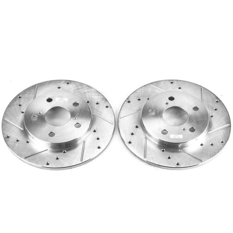 PowerStop fits Pontiac 09-10 Vibe Rear Evolution Drilled & Slotted Rotors - Pair