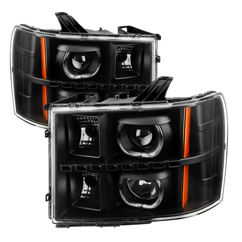 9032264 Xtune fits GMC 07-13 Sierra 1500/2500/3500 Projector Headlights LED Ha