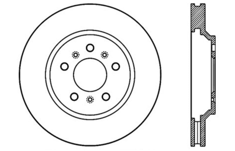 Stoptech 128.62098L Drilled Sport Brake Rotor