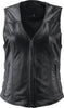 Kuryakyn 094415 Kuryakyn Leather By River Road Plains Leather Vest Black Womens - XL