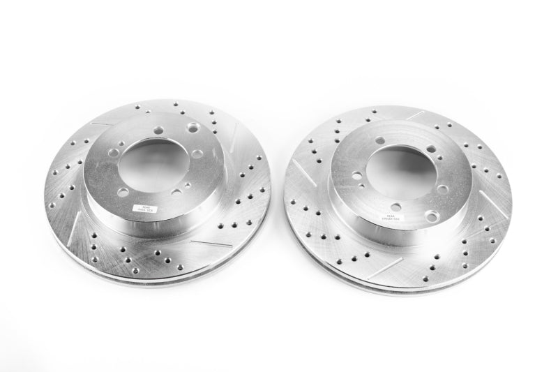 PowerStop fits Mitsubishi 03-06 Lancer Rear Evolution Drilled & Slotted Rotors -