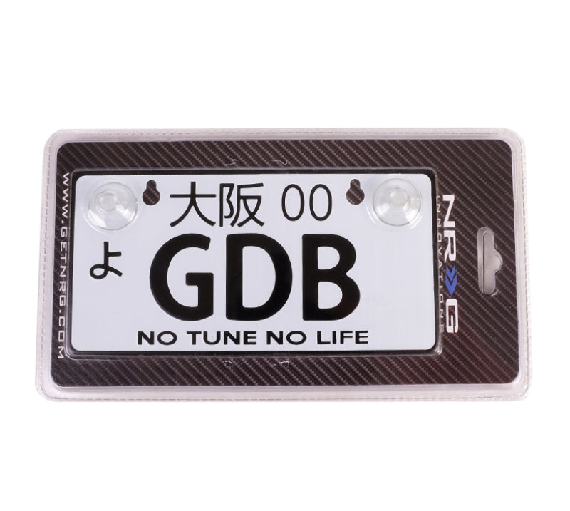 NRG MP-001-GDB fits Mini JDM Style Aluminum License Plate (Suction-Cup Fit/Universal) - GDB