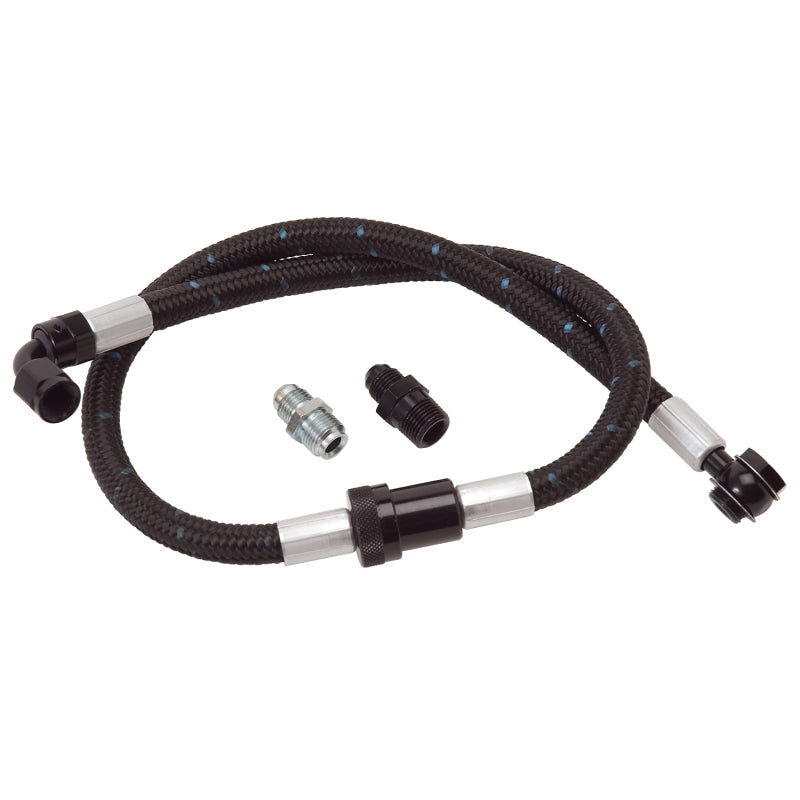 Edelbrock 8102 Fuel Hose Assembly w/ Street Filter fits SBC Proclassic Finish
