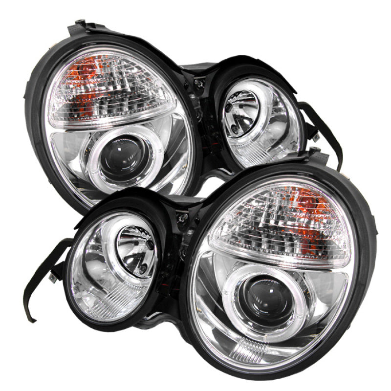 Spyder 5011282 fits Mercedes Benz E-Class Projector Headlights LED Halo Chrm PR