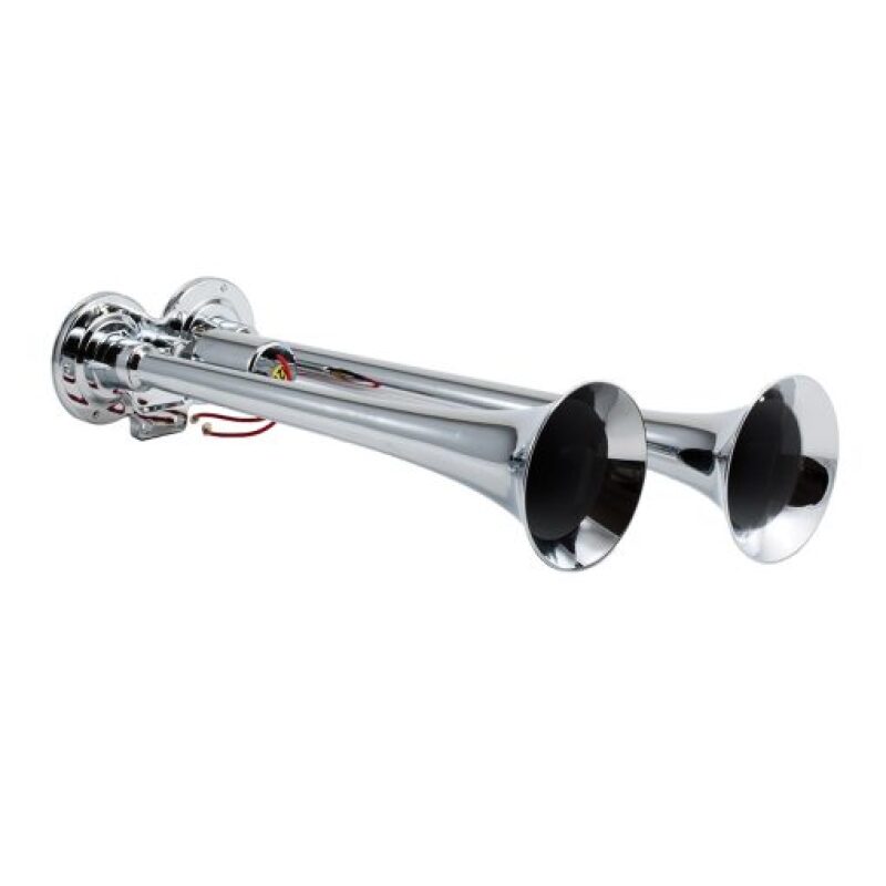 Kleinn 102 Chrome Dual Horn/ 15In/12.25In - Chrome-Plated Zinc Alloy